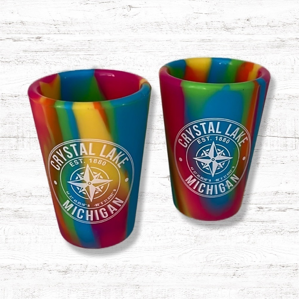 { Silipint } - Crystal Lake Michigan Silicone Silishot Shot Cups
